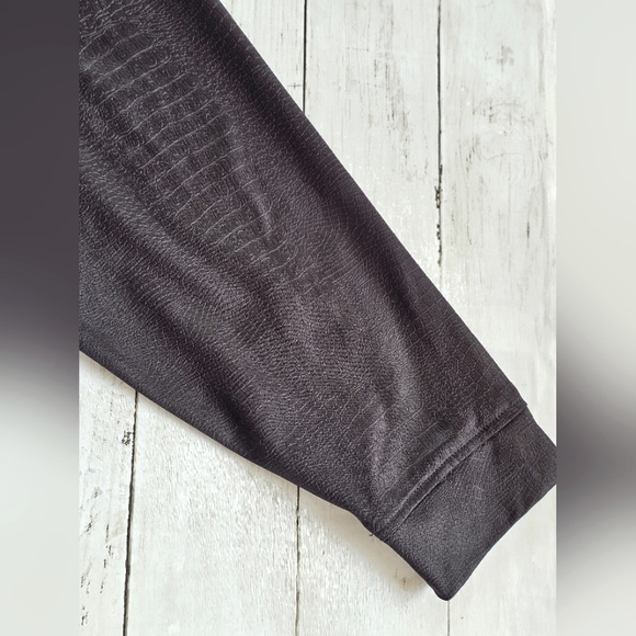 Blast Black Soft & Stretchy Animal Print Textured Zip up Jacket Blazer Coat - Picture 10 of 13